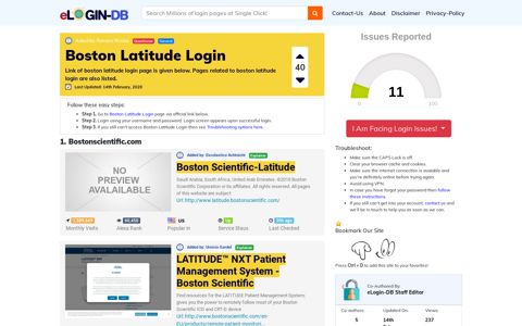 Boston Latitude Login - A database full of login pages from all ...