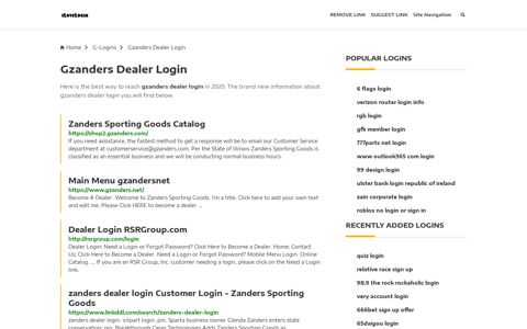 Gzanders Dealer Login ❤️ One Click Access - iLoveLogin