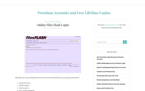 Online Files Flash Login – Premium Accounts and Free ...