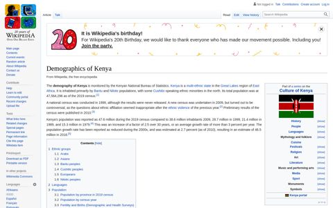 Demographics of Kenya - Wikipedia
