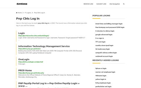 Pnp Cbts Log In ❤️ One Click Access - iLoveLogin