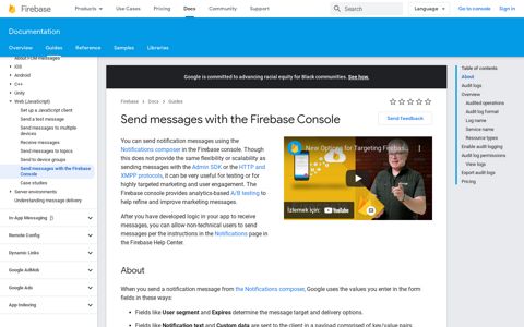 Send messages with the Firebase Console - Google