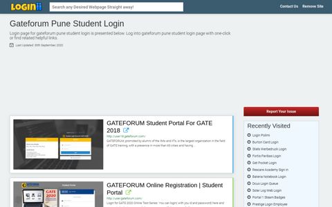 Gateforum Pune Student Login - Loginii.com