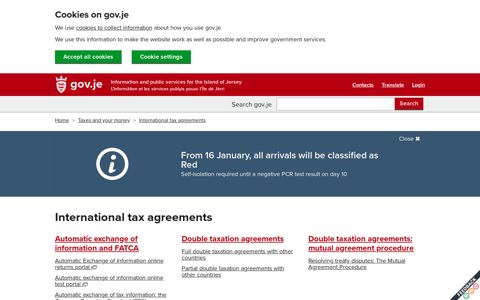 International tax agreements - Government of Jersey