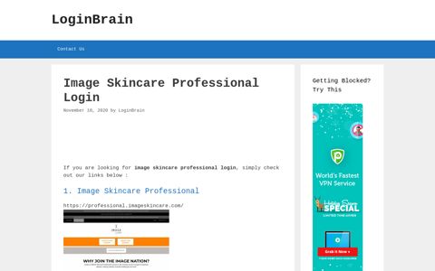 image skincare professional login - LoginBrain