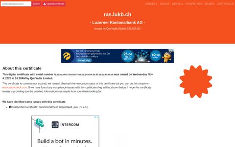 ras.lukb.ch by Luzerner Kantonalbank AG certificate (72:db:aa ...