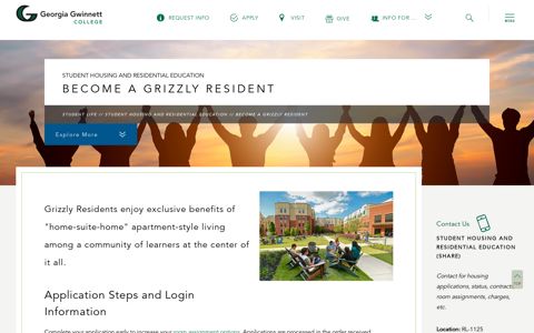 Become a Grizzly Resident | Georgia Gwinnett College