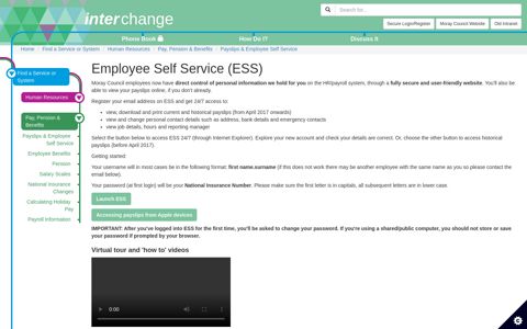 Employee Self Service (ESS) - interchange