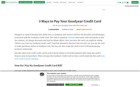 3 Ways to Pay Your Goodyear Credit Card | GOBankingRates
