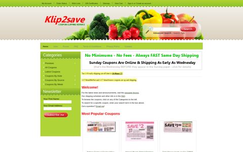 Klip2save Coupon Clipping Service