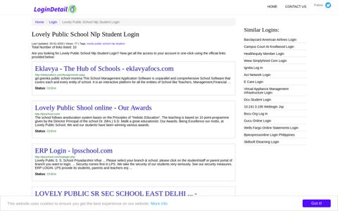 Lovely Public School Nlp Student Login Eklavya - The Hub of ...