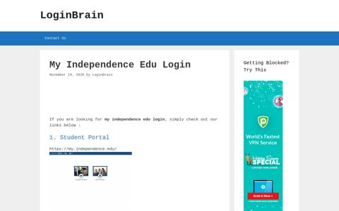 My Independence Edu Student Portal - LoginBrain