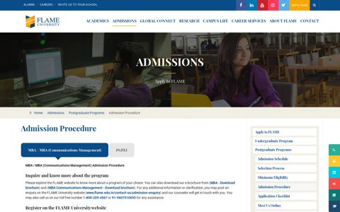 Admission Procedure - FLAME University