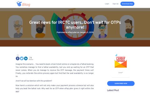 Great news for IRCTC users.. Don't wait for OTP anymore!