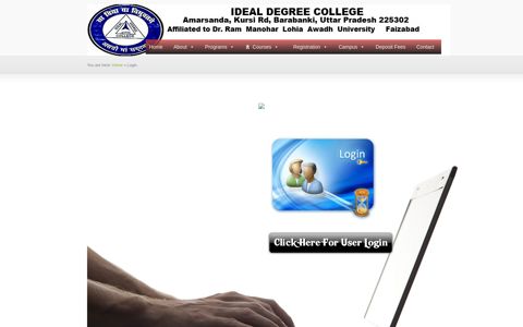 Login | Ideal Degree College