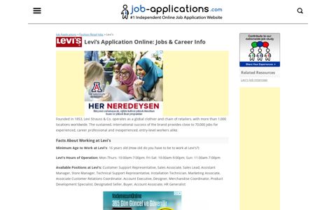 Levi's Application, Jobs & Careers Online