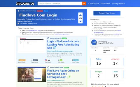 Findlove Com Login - Logins-DB