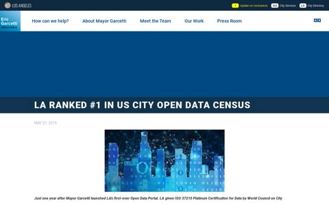 LA Ranked #1 in US City Open Data Census | Office of Los ...