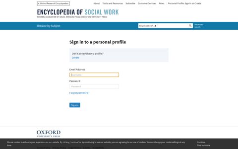 Login | Encyclopedia of Social Work