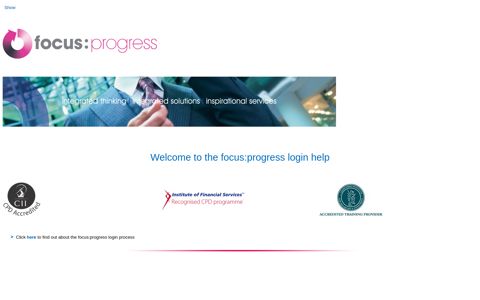 Welcome to focus progress login help