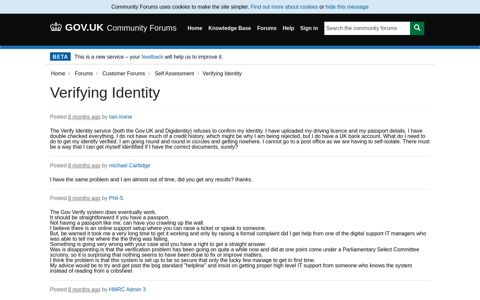 Verifying Identity - Community Forum - GOV.UK