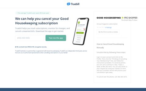 Cancel Good Housekeeping - Truebill