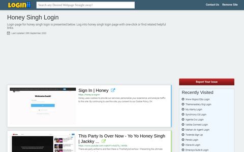 Honey Singh Login - Loginii.com