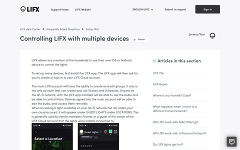 Controlling LIFX with multiple devices – LIFX Help Center