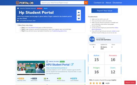 Hp Student Portal