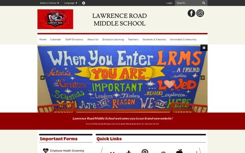 Lawrence Road Middle School: Home