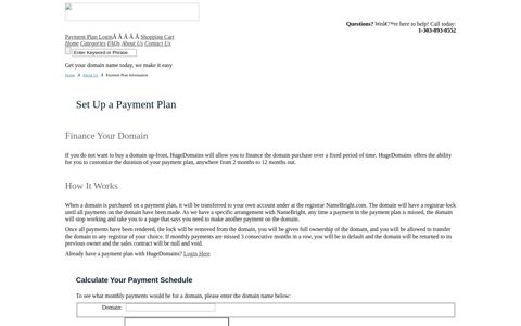 HugeDomains.com - Payment Plans
