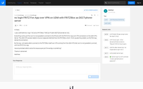 no login FRITZ Fon App over VPN on UDM with FRITZ!Box as ...