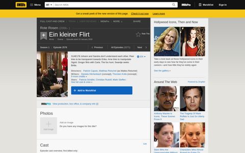 "Rote Rosen" Ein kleiner Flirt (TV Episode 2018) - IMDb