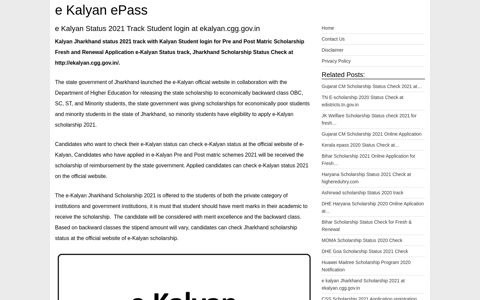 e Kalyan Status 2020 Track Student login at ekalyan.cgg.gov.in