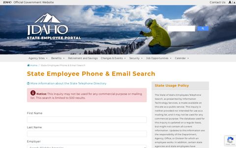 State Employee Phone & Email Search | State Employee Portal