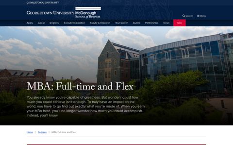 MBA: Full-time and Flex | McDonough School of Business ...