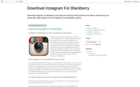 Download Instagram For Blackberry