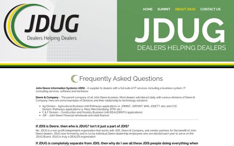 By Dealers For Dealers - Frequently Asked Questions - JDUG