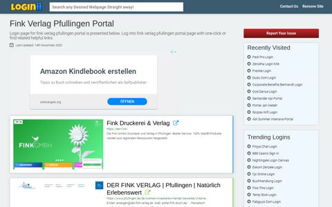 Fink Verlag Pfullingen Portal - Loginii.com
