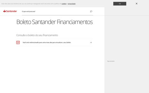 Boleto Santander Financiamentos - Santander