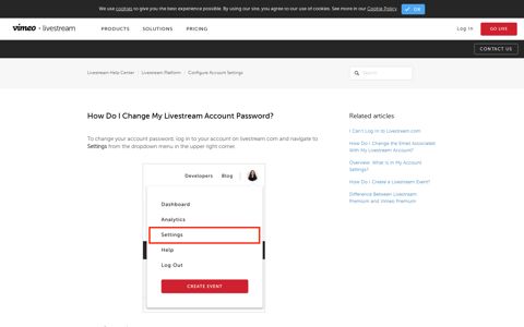 How Do I Change My Livestream Account Password ...
