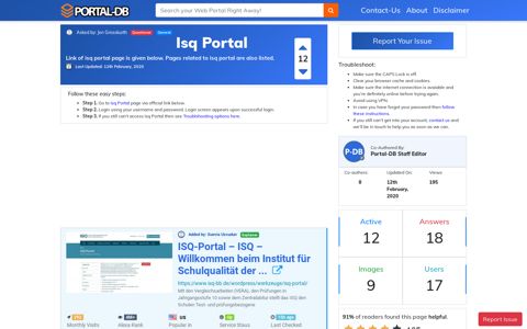 Isq Portal - Portal Homepage