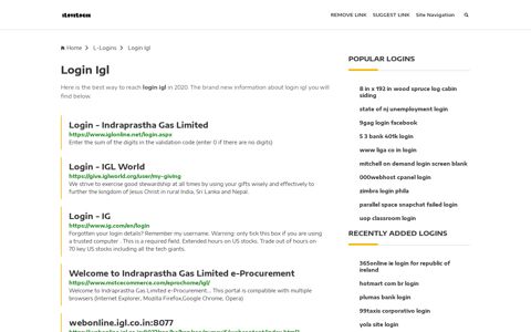 Login Igl ❤️ One Click Access
