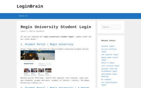 regis university student login - LoginBrain