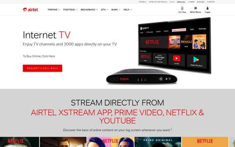 Internet TV - Airtel