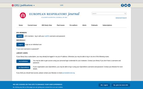 Login - European Respiratory Journal