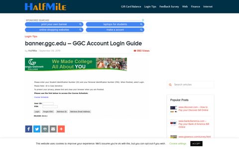 banner.ggc.edu - GGC Account Login Guide - Half Mile