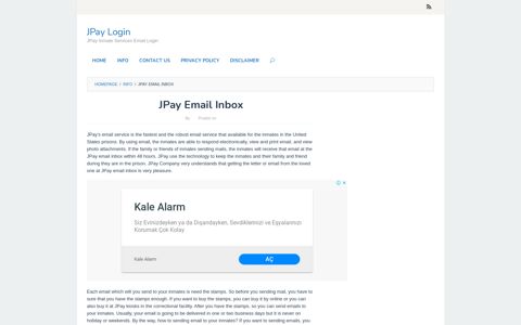 JPay Email Inbox | JPay Login