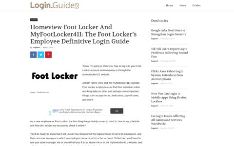 Homeview Foot Locker And MyFootLocker411 - Login.Guide
