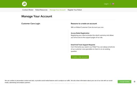 Manage Your Account - iRobot